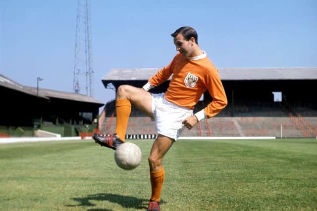 File photo dated 01-07-1963 of Jimmy Armfield in action for Blackpool. .