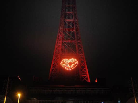 Last night, Blackpool Tower was lit in Jimmy Armfields beloved Tangerine