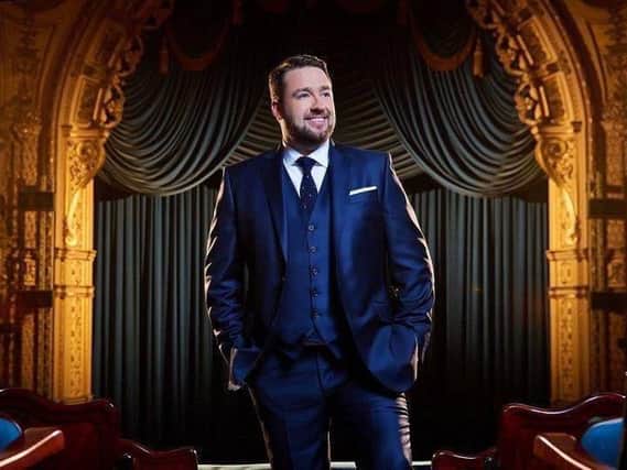 Jason Manford, comedian turned stage star turned comedian, returns to the Grand Theatre - where his debut album cover photo was taken