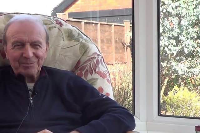 Jimmy Armfield smiles as he recalls scoring four goals during a trial at Bloomfield Road (Picture: The Sporting Memories Foundation)