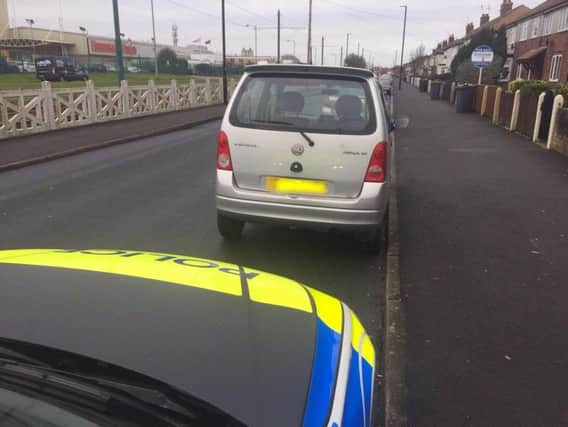 A photo of the seized car. Courtesy of Lancashire Road Police.