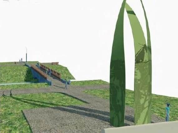 An artists impression of Larkholme grasslands at Rossall Sea Wall