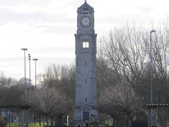 The clock tower at Stanley Park