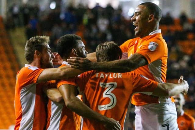 Blackpool defeated Bury at Bloomfield Road in October