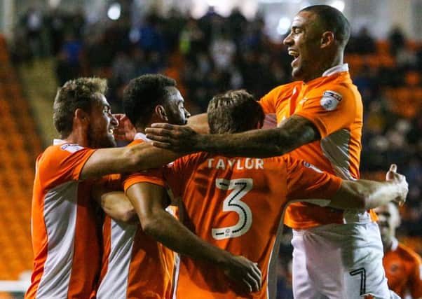 Blackpool defeated Bury at Bloomfield Road in October