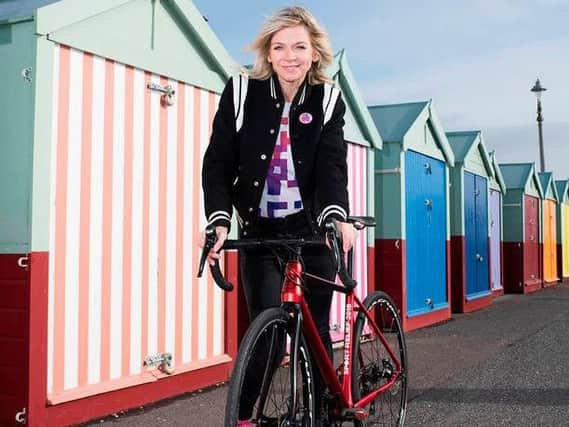 Zoe Ball prepares for Sport Relief cycling challenge