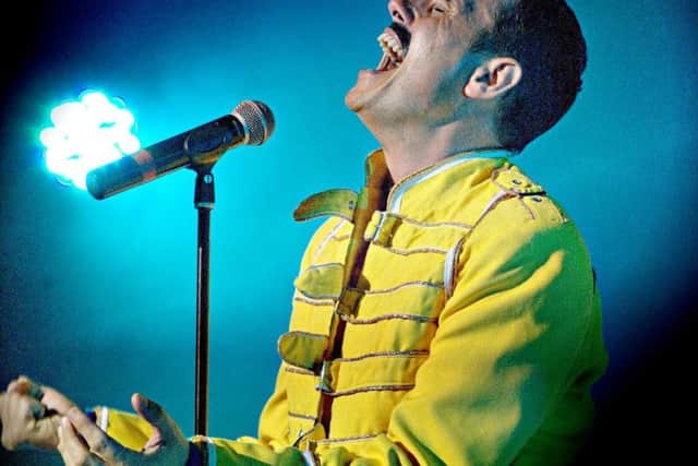 Chris Hopkins as Freddie Mercury in the Legends show