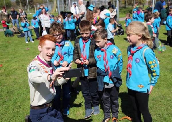 Blackpool Scouts, including Jordan Shuck, District Youth Commissioner for Blackpool District Scouts