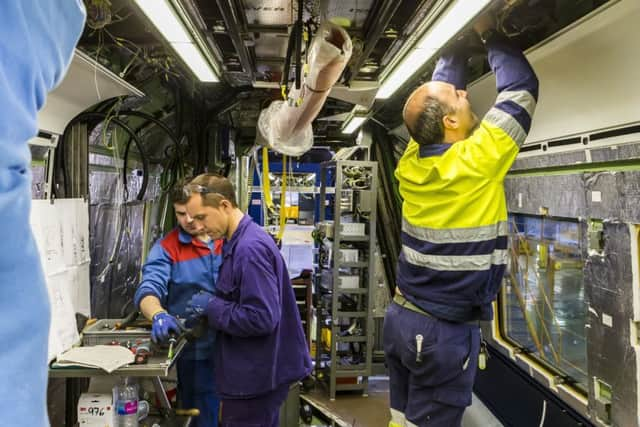 The new electric trains being built for Northern in Zaragoza, Spain.