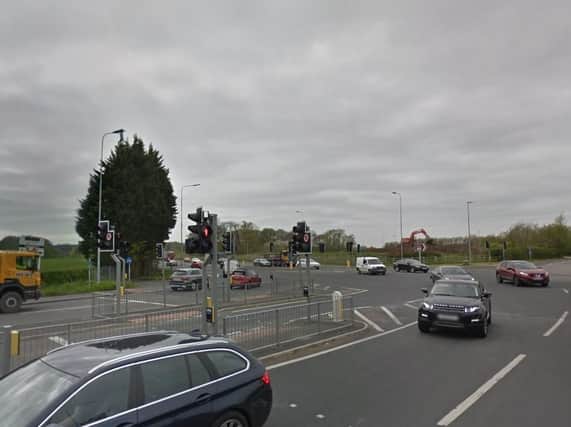Traffic lights at the A585 Fleetwood Road to Garstang New Road. Photo: Google.