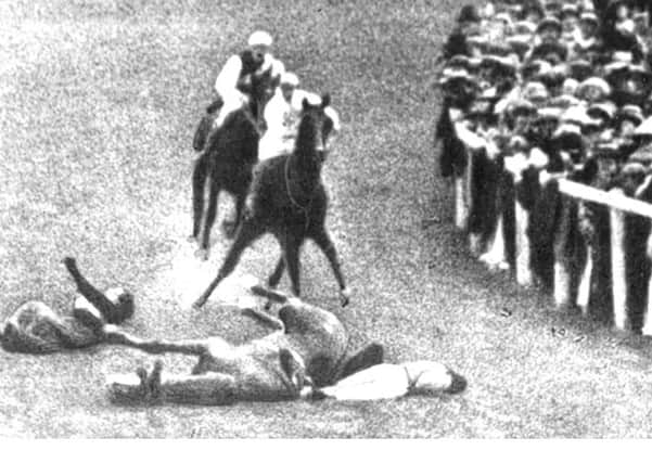 Emily Davison died after falling under the King' s horse at the Derby.