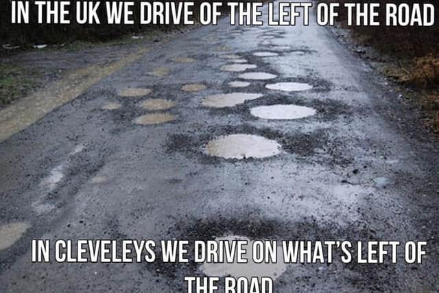 Motorists have been using the internet to highlight the potholes issue across the county