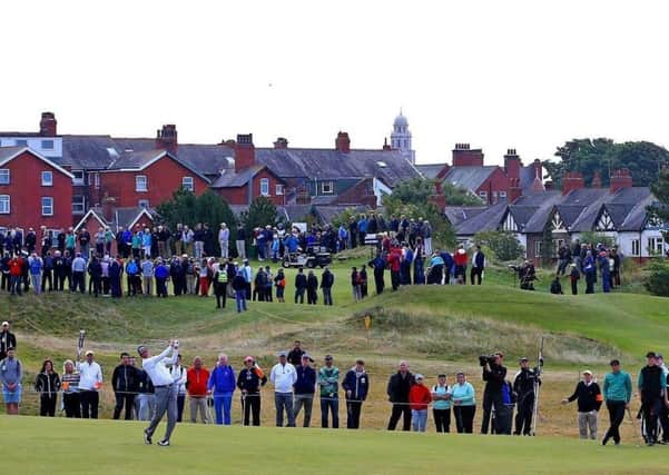 Golf action at Royal Lytham and St Annes