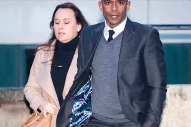 Trevor Sinclair arriving at Blackpool Magistrates' Court with his wife Natalie in December (Picture: Danny Lawson/PA Wire)