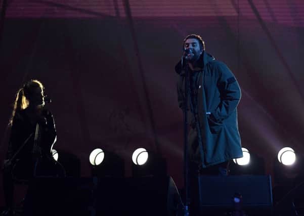 Liam Gallagher during the 2018 BRIT Awards show, held at the O2 Arena, London. EDITORIAL USE ONLY. PRESS ASSOCIATION Photo. Picture date: Wednesday February 21, 2018. See PA Story SHOWBIZ Brits. Photo credit should read: Victoria Jones/PA Wire.