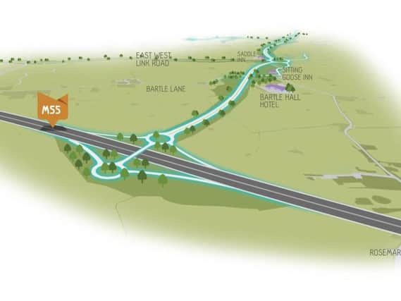 The link road will join the A583 to a new junction two on the M55