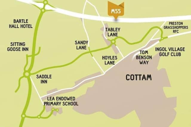 Plans will see the new 4.3km link road to the west of Preston connecting the A583 Preston to Blackpool Road at Lea with a new Junction 2 on the M55.  There will also be a 3.4km long East-West link road connecting to Lightfoot Lane, and Cottam Link Road linking to Cottam Way.