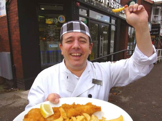 Paul Edmonds pictured when Thornton Fisheries won best Lancashire and Cumbria chippy in the Fish & Chip Shop of the Year