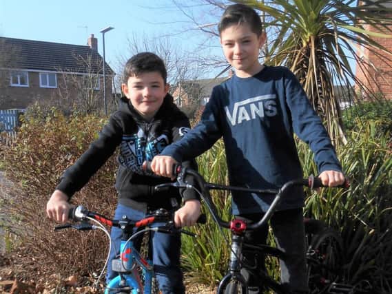 Emilio and Lucas Fallon, aged 11 and eight, will ride the 20-mile-journey from Blackpools Central Pier to Garstang with their parents Alastair and Claudia