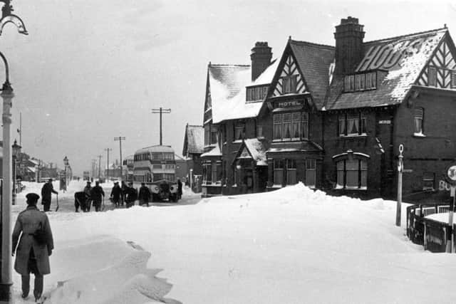 The Halfway House, in 1940, surrounded by snow