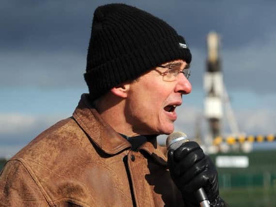 John Ashton at the Preston New Road fracking site
