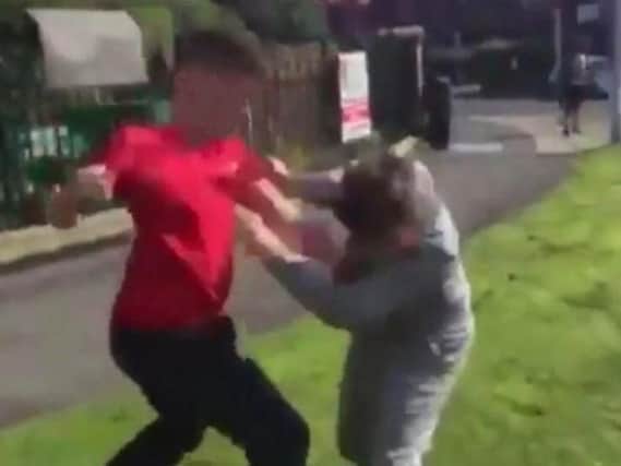 Children fight in an instagram video. Police are investigating