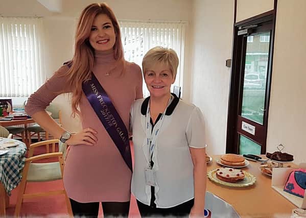 Miss Freckleton Galaxy, Abigail Plummer, at the fundraising beauty day in aid of Jorgie Rae at Hair And Beauty by Clare Ashton