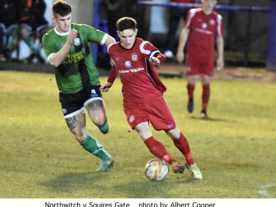 Scott Harries on the attack for Squires Gate    Picture: ALBERT COOPER