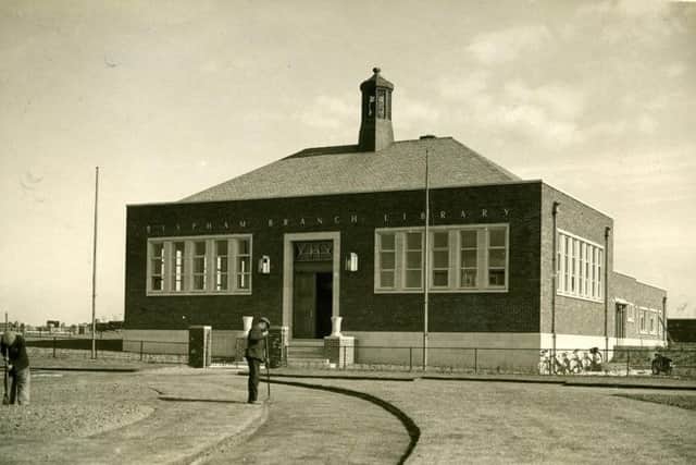 Retro picture of Bispham library