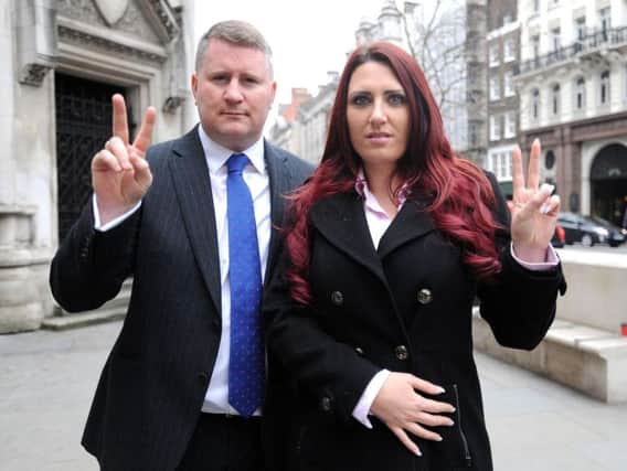 Britain First party leader Paul Golding and deputy leader Jayda Fransen