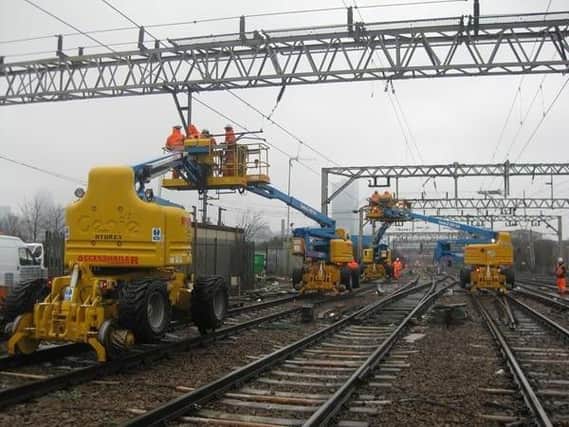 The rail electrification works started in 2017