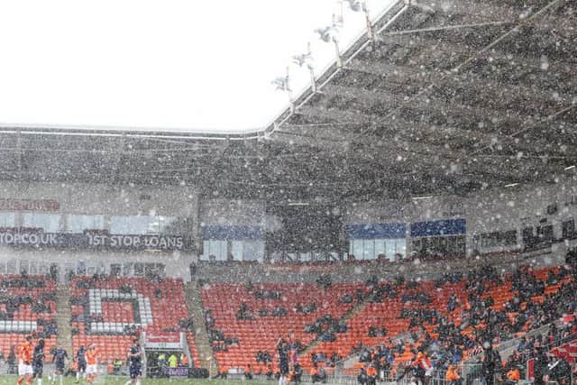 Saturday's game was played in arctic conditions at Bloomfield Road