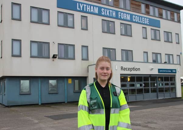Lucy-Mae Cain, from Warton, a student at Lytham Sixth Form College
