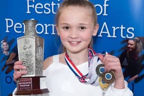 Isobel Farey, 11, who lives in Fleetwood and attends Millfield High School won the Janet and David McVitie Memorial Trophy comedy poem or prose passage aged 11 and under section at the Lytham St Annes Festival of Performing Arts