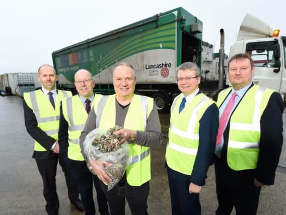 LWR wins 575,000 funding to expand. Pictured left to right are, Ian Waddington, corporate finance manager at MHA Moore and Smalley, Peter Rooney, investment manager with Mercia Fund Managers, Paul Mellor, from LWR, County Coun Michael Green and Andy Traynor from FW Capital