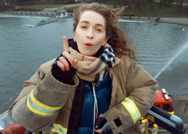 Rae Morris filming her new video in Blackpool