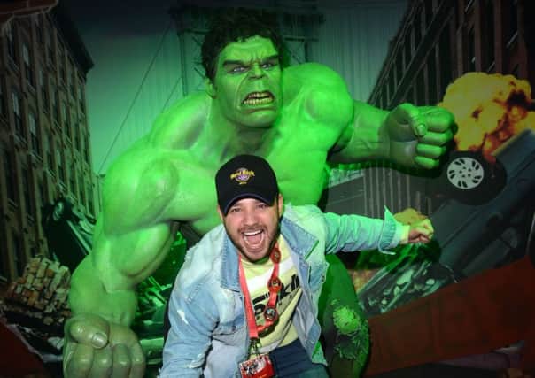 Former Emmerdale star Adam Thomas meets The Incredible Hulk