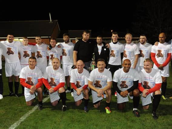 'Big Ryan' with his all-star side at their last charity match in October