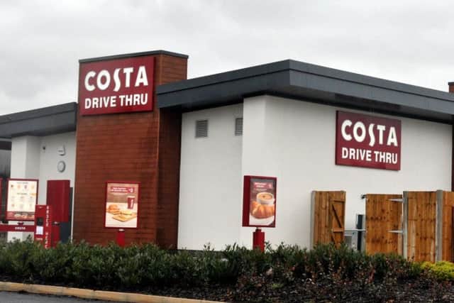 A Costa drive-thru at Robin Retail Park in Wigan