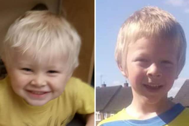Two-year-old Casper Platt-May (left) and six-year-old Corey Platt-May. Photo credit: Family Handout/PA Wire
