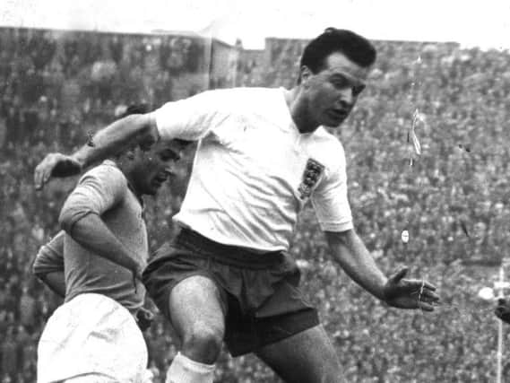 Armfield in action for England in 1960