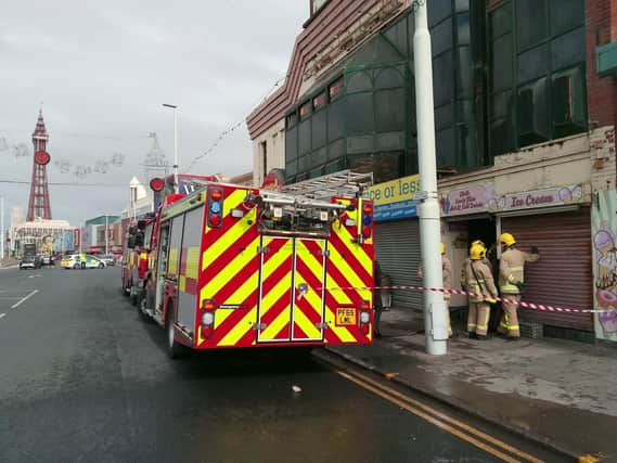 Fire services on Blackpool Prom