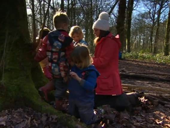Blackpool-born Julie White with children in her award-winning outdoor school Nature to Nurture