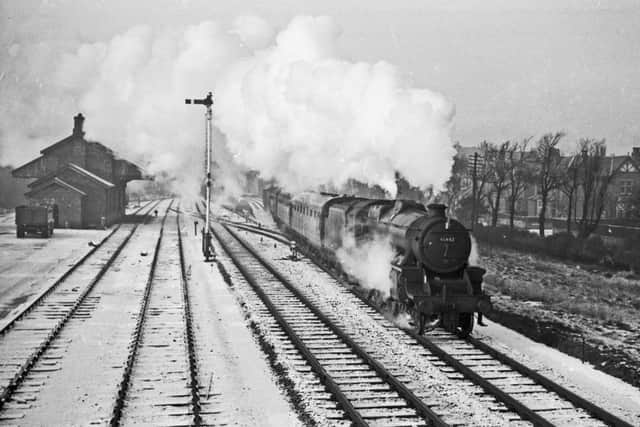 Preston train at Ansdell, during a snowy Christmas time, 1962