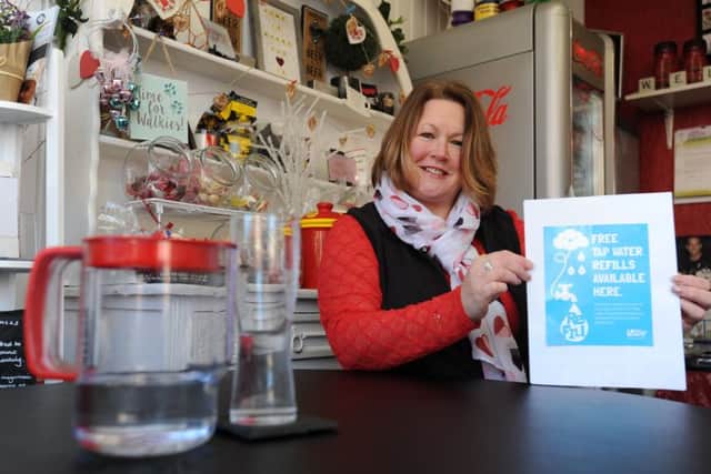 Julie Potter from the Honest Crust Sandwich Bar has signed up to the ReFILL campaign to give free water refills