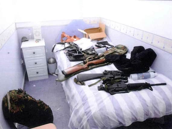 Weapons that were seized by police, as former doctor Martin Watts been jailed for 12 years at the High Court in Glasgow for building a stock of guns with the intent to endanger life. Photo credit: Crown Office/PA Wire