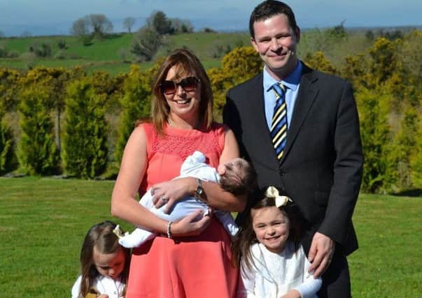 Jeremy Quartermain, Rossall School's incming new head, with family.