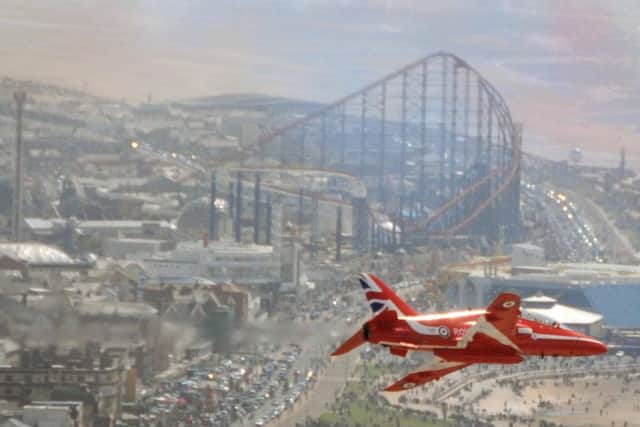 The Red arrows flying high above the Pleasure Beach