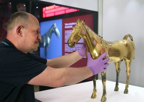 The Golden Horse of Maoling as part of Chinas First Emperor and the Terracotta Warriors at Liverpools World Museum
Images by Gareth Jones