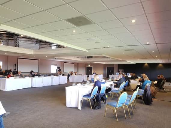 The public inquiry looking into fracking at Roseacre Wood is taking place at Blackpool FCs Bloomfield Road stadium for 10 days.